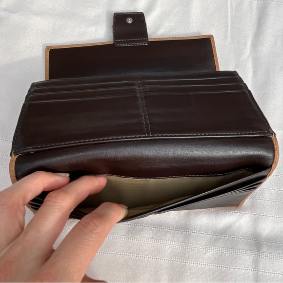 Vintage Coach Camel Leather Soho Buckle Slim Envelope Wallet - Picture 13 of 14